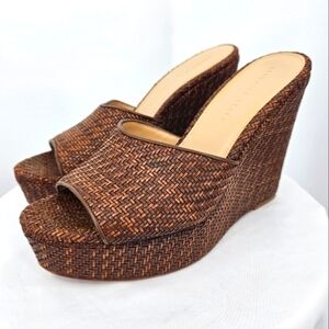 Veronica Beard Brown Platform Wedges
